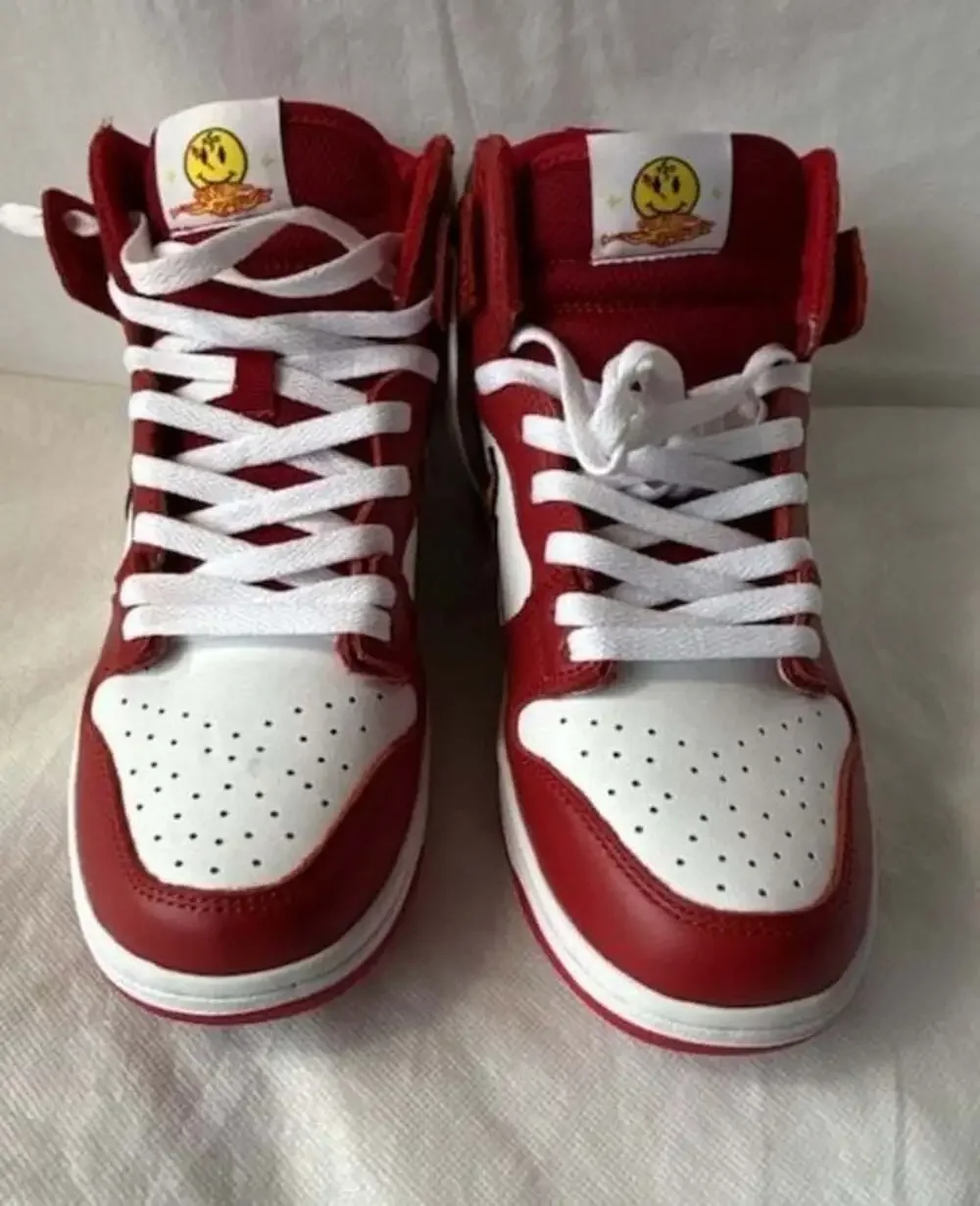 Secryt Death High Top Sneakers Red and‎ White SIZE 7, New Condition